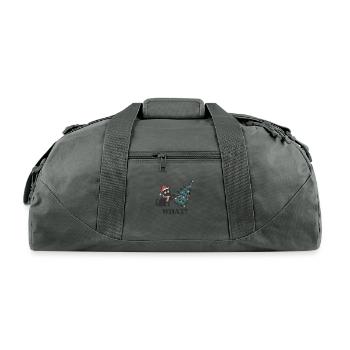 BLACK CAT WHAT CHRISTMAS - Recycled Duffel Bag - charcoal - Front