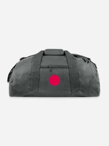 Circle star border frame - Recycled Duffel Bag - charcoal