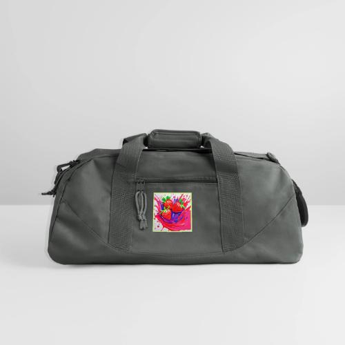 Vibrant Strawberry Splash - Recycled Duffel Bag