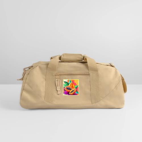 Sliced Papaya Pop Art - Recycled Duffel Bag