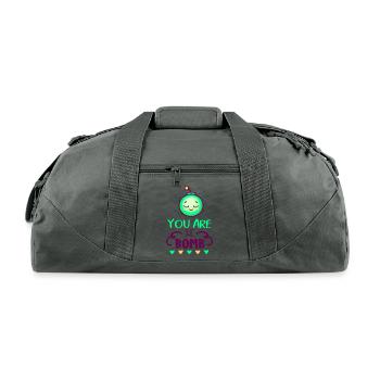 You Are The Bomb - Recycled Duffel Bag - charcoal - Front