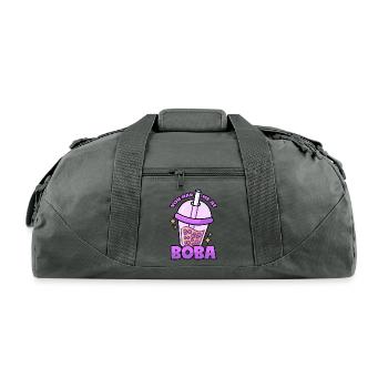 Boba Bubble Tea - Recycled Duffel Bag - charcoal - Front