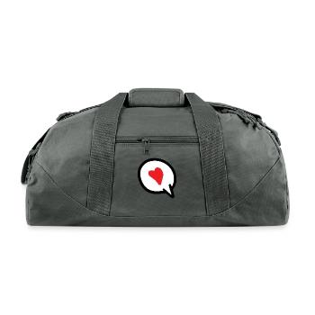 Love Bubble - Recycled Duffel Bag - charcoal - Front