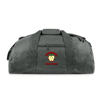 Workout Your Apple Core - Recycled Duffel Bag - charcoal - Front