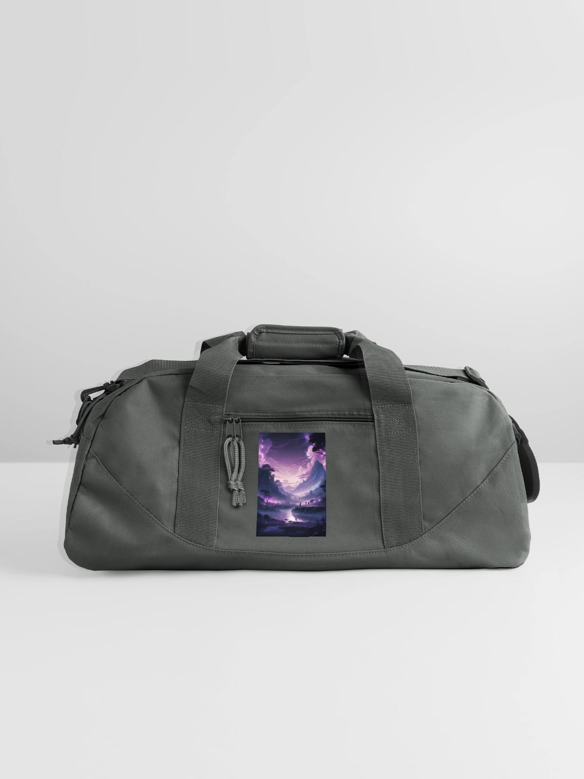 Landscape mutated - Recycled Duffel Bag - charcoal - Front