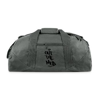 out the mud - Recycled Duffel Bag - charcoal - Front