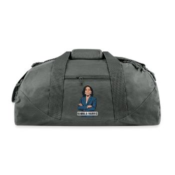 Kamala Harris - Recycled Duffel Bag - charcoal - Front