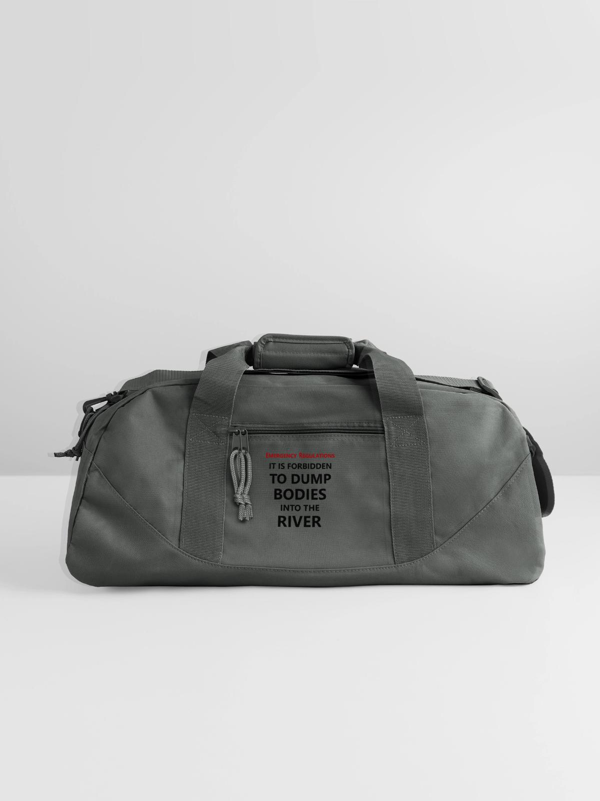 Emergency Regulations - Recycled Duffel Bag - charcoal - Front