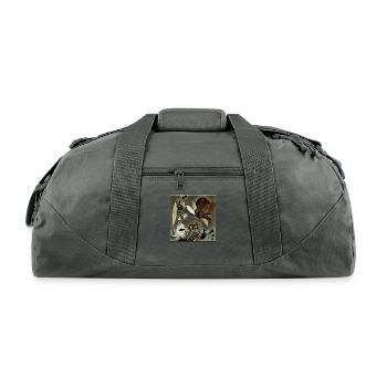 Abstract Art New Age - Recycled Duffel Bag - charcoal - Front