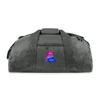 Bi Frogs Flag - Recycled Duffel Bag - charcoal - Front