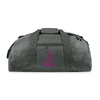 Keep Calm Paramedic Cool Paramedic Gift - Recycled Duffel Bag - charcoal - Front