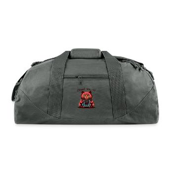 Channel meow, on! - Recycled Duffel Bag - charcoal - Front