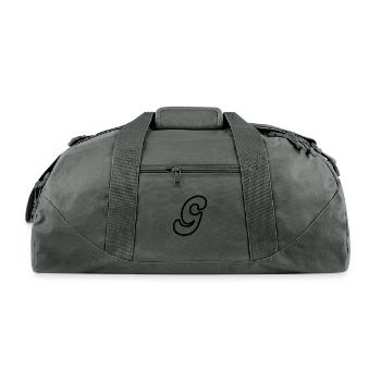 letter G - Recycled Duffel Bag - charcoal - Front