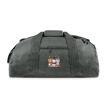 Religious Cat - Recycled Duffel Bag - charcoal - Front