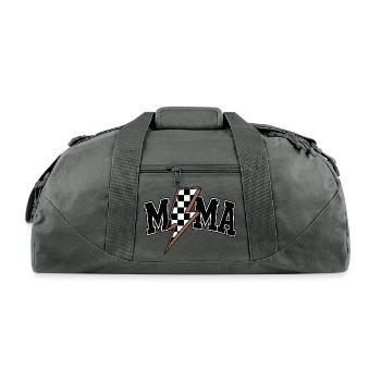 Mama Lightning Bolt - Recycled Duffel Bag - charcoal - Front