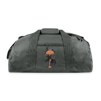 Carousel Horse Design Vector 2 Colors - Recycled Duffel Bag - charcoal - Front