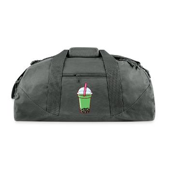 Matcha Bubble Tea - Recycled Duffel Bag - charcoal - Front