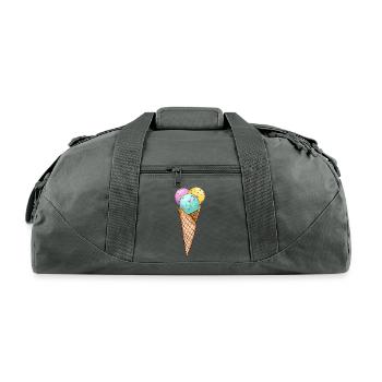 Ice cream - Recycled Duffel Bag - charcoal - Front