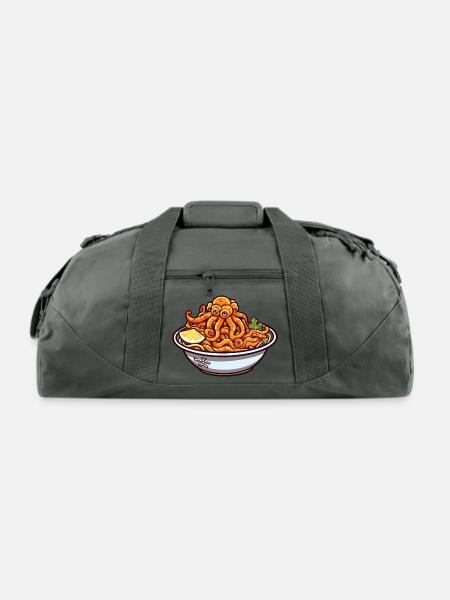 Take A Tasty Trip To Japan With This Crispy Fried - Recycled Duffel Bag - charcoal - Front