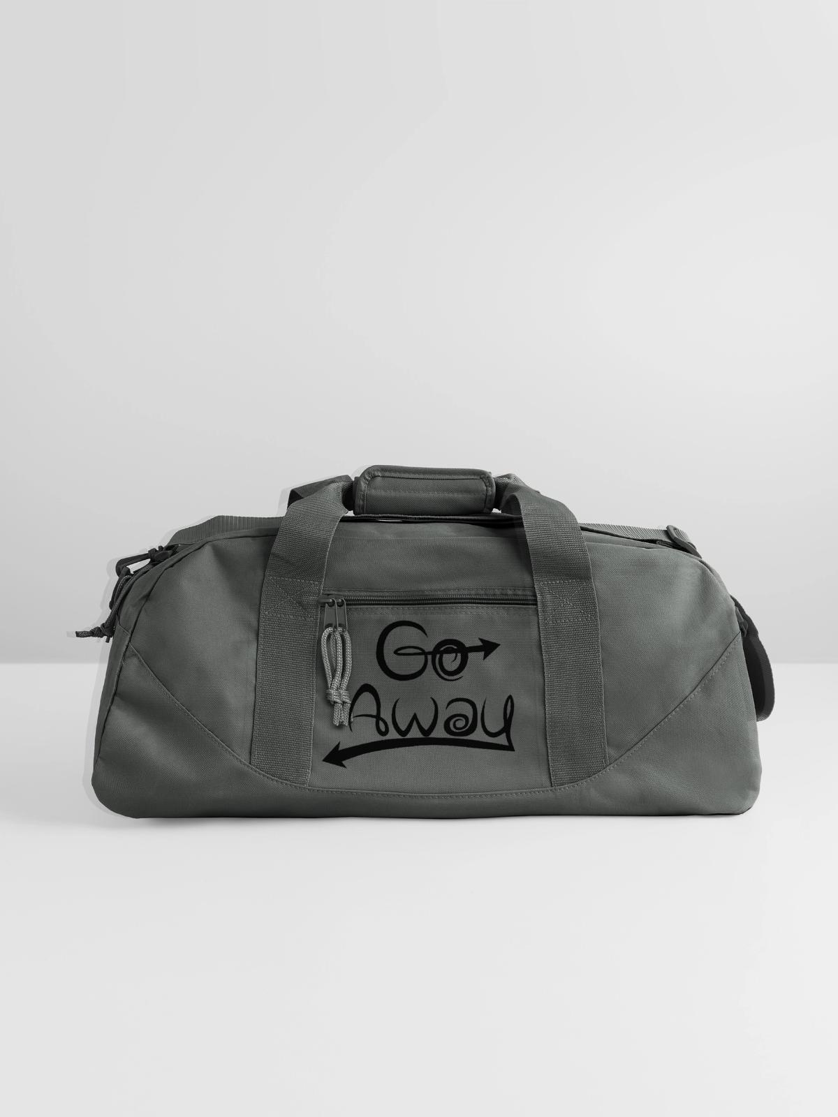 Go Away - Recycled Duffel Bag - charcoal - Front