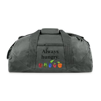 Always Hungry - Recycled Duffel Bag - charcoal - Front