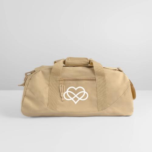Infinity-Heart (white) - Recycled Duffel Bag