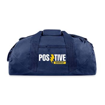 Positive Energy Lightning Bolt - Recycled Duffel Bag - navy - Front
