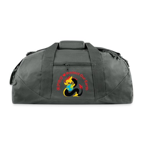 Kindness Dragon with Earth - Red - Recycled Duffel Bag