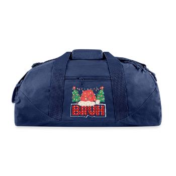 Funny Reindeer Elf Christmas Holiday Gift Shirt - Recycled Duffel Bag - navy - Front