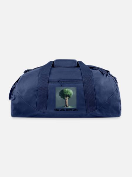 Tree love, Earth love - Recycled Duffel Bag - navy