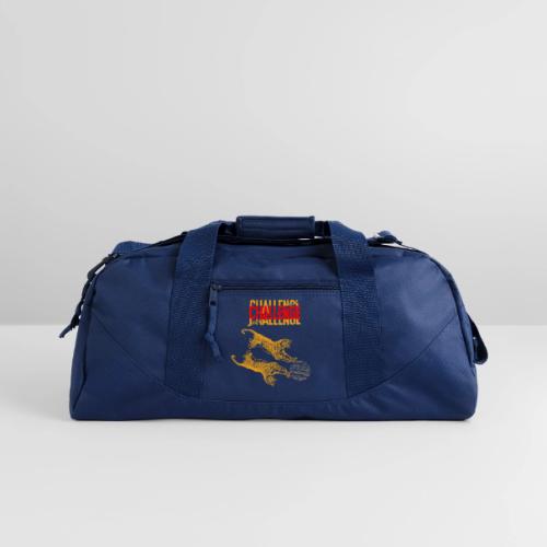 Double tiger fashion, jungle feline animals. - Recycled Duffel Bag