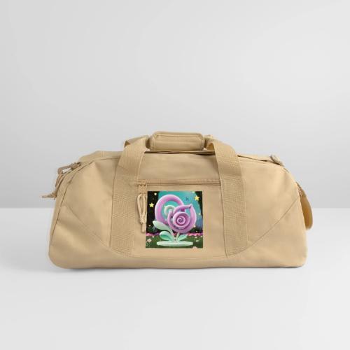 Lila Bloom | Double Floral Eco-Inspired Art - Recycled Duffel Bag