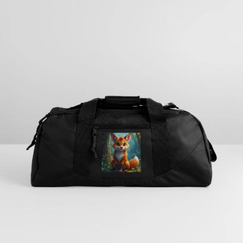 Magical fantasy fox in enchanted forest scene - Recycled Duffel Bag
