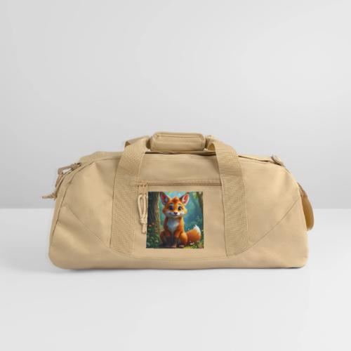 Magical fantasy fox in enchanted forest scene - Recycled Duffel Bag