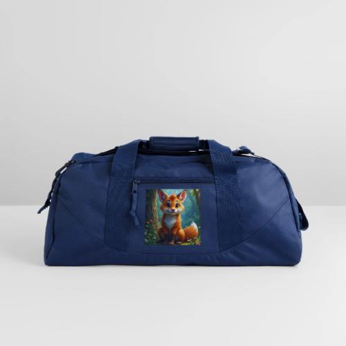 Magical fantasy fox in enchanted forest scene - Recycled Duffel Bag