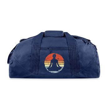 Yogi Drawing - Recycled Duffel Bag - navy - Front