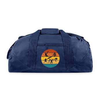 Sunset Athletics: Inclusive Sports Circle - Recycled Duffel Bag - navy - Front