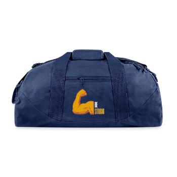 BE STRONG - Recycled Duffel Bag - navy - Front