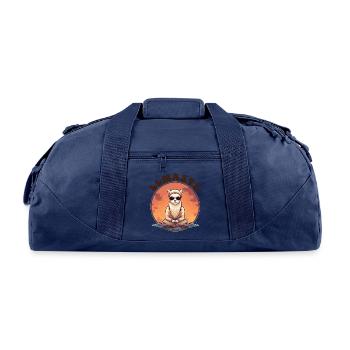 LLMASTE Yogi Alpaca Fun Namaste Design - Recycled Duffel Bag - navy - Front