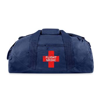 U.S. Flight Paramedic USA Helicopter Paramedics - Recycled Duffel Bag - navy - Front