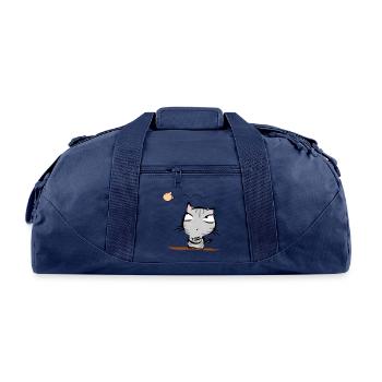 Think about cat - Recycled Duffel Bag - navy - Front