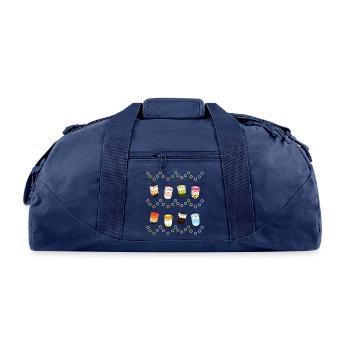 Cute Bubble Tea - Recycled Duffel Bag - navy - Front