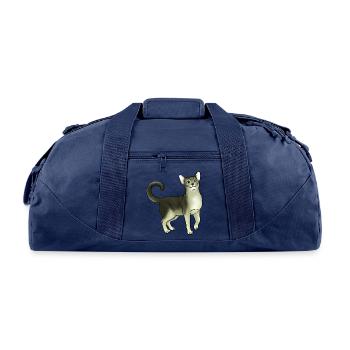 Cat Abyssinian Blue - Recycled Duffel Bag - navy - Front