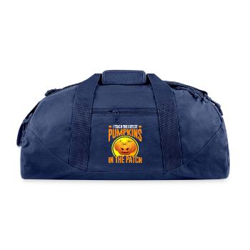 I Teach The Cutest Pumpkins In The Patch - Recycled Duffel Bag - navy - Front