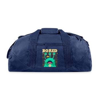 Bored Alien - Out-of-this-World Boredom! - Recycled Duffel Bag - navy - Front