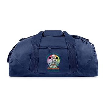 Screen Printer Noboday is Perfect - Recycled Duffel Bag - navy - Front
