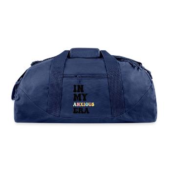 In My Anxious Era Funny Overthink - Recycled Duffel Bag - navy - Front