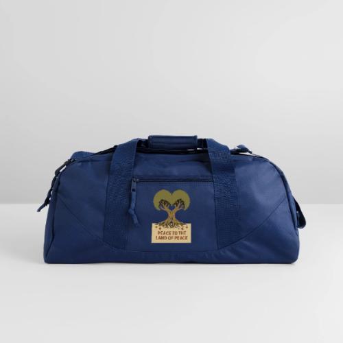 Peace To The Land Of Peace Tree Heart - Recycled Duffel Bag