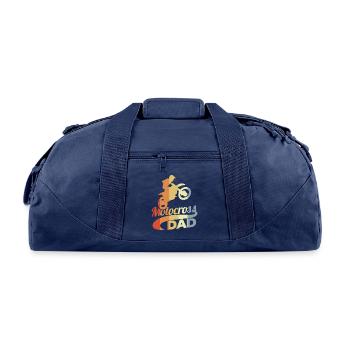 Motocross Papa - Recycled Duffel Bag - navy - Front