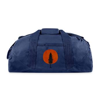 nature pine tree - Recycled Duffel Bag - navy - Front